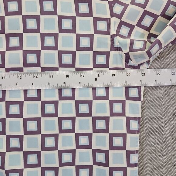 Roar Poplin Douce Button-Down Shirt Men's Size Small Long Sleeve Retro Geometric - Picture 2 of 16